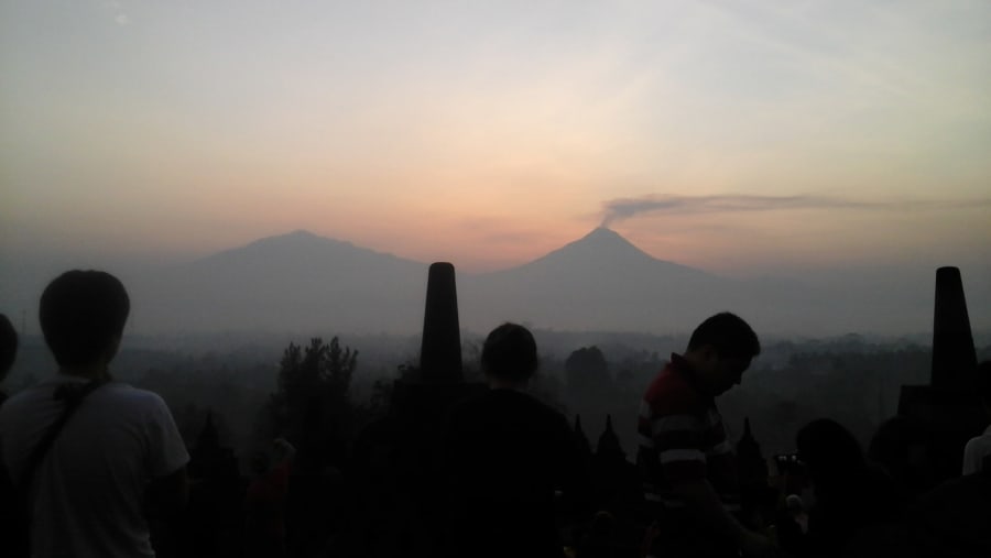 Sunrise view at Borobudur Temple