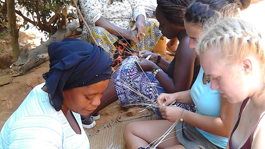 Mat weaving