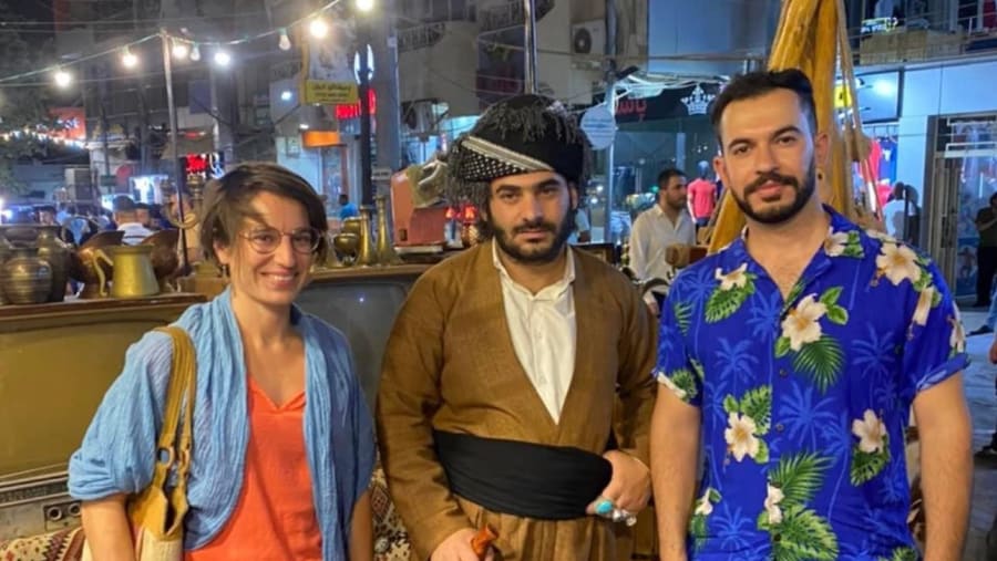 With the travellers
