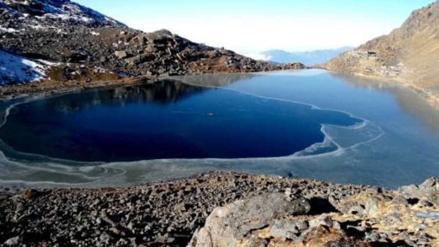 Trek route from Langtang to Gosainkunda