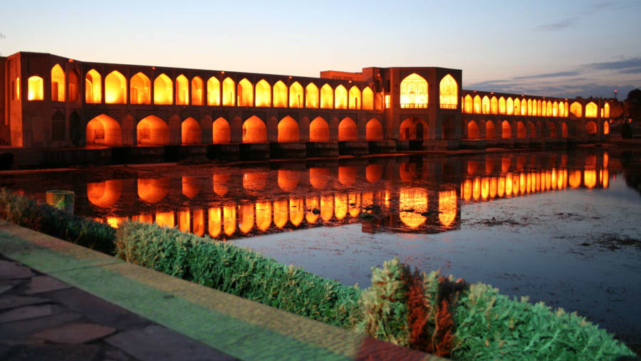 Take a stroll through the Si O Se Pol Bridge in Isfahan
