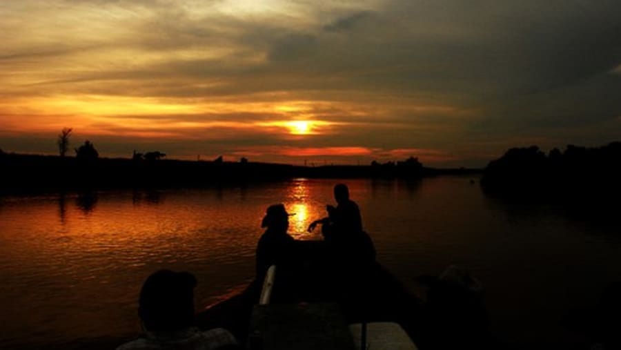 Amazon river at sunset