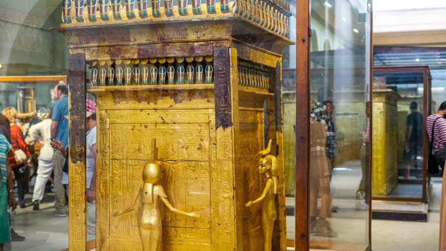 See the Egyptian Museum of Antiquities