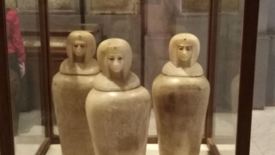 Canopic Jarsin in Egyptian Museum