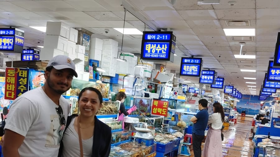 Travellers in Seoul, South Korea