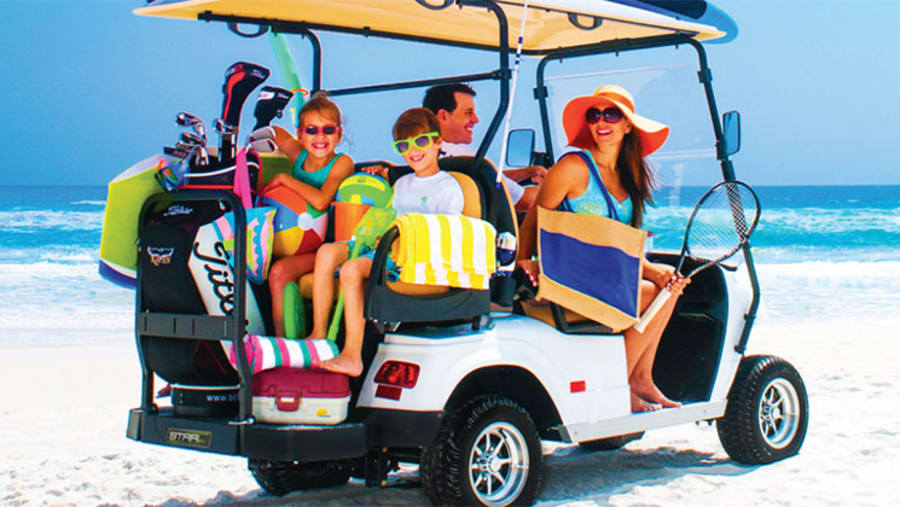Golf cart tour of Grand Turks Island