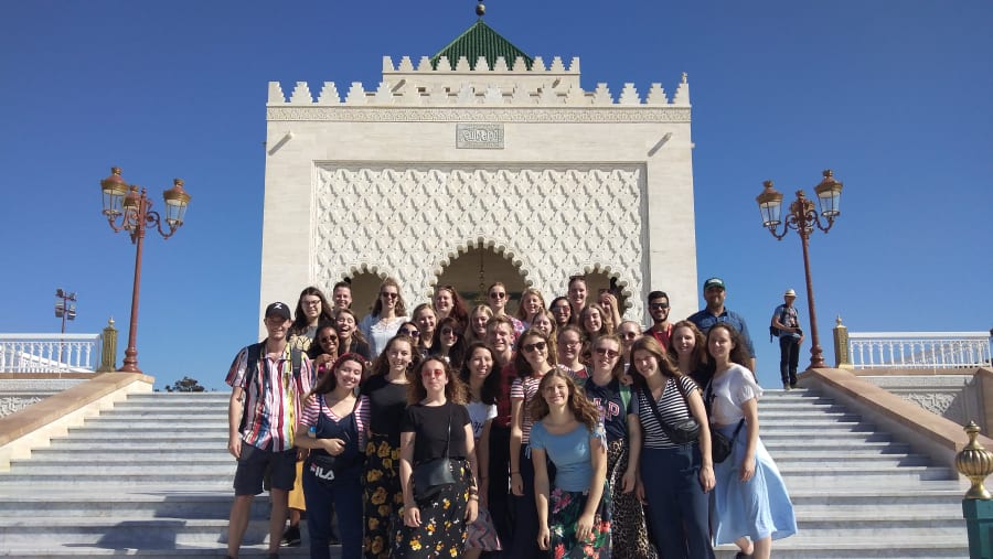 Tourists enjoying the tour