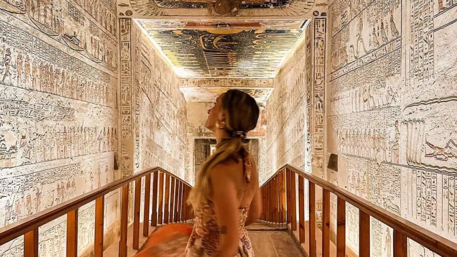 The interiors of the Valley of the Kings