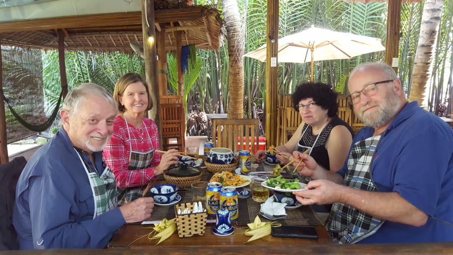 Having lunch with what you just cooked