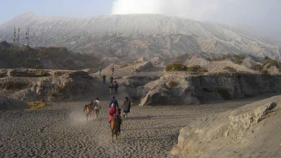 View of the crater