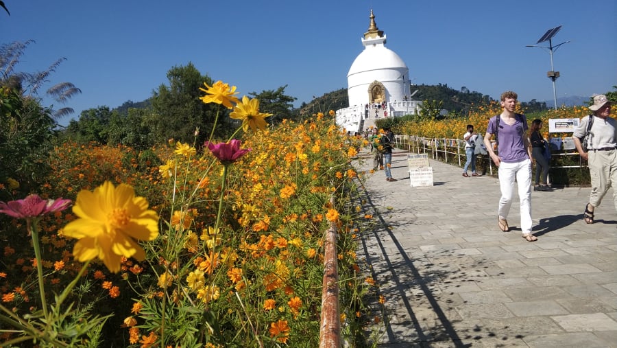 World Peace Pagoda in Pokhara, Nepal