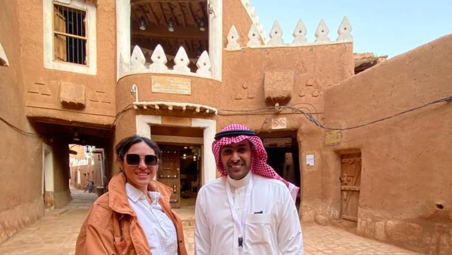 Travellers in Riyadh
