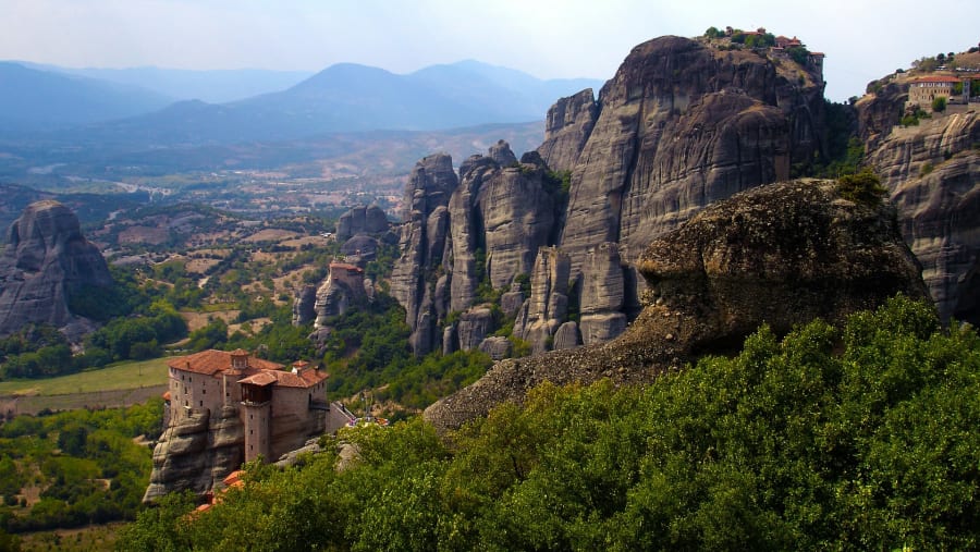 Sight of Meteora Rocks