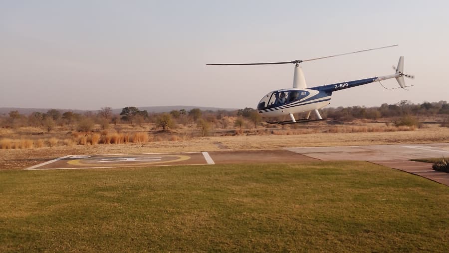 Board on a helicopter