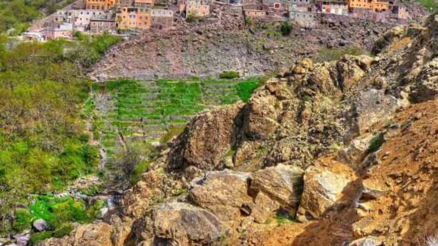 Village on the Atlas Mountains Morocco