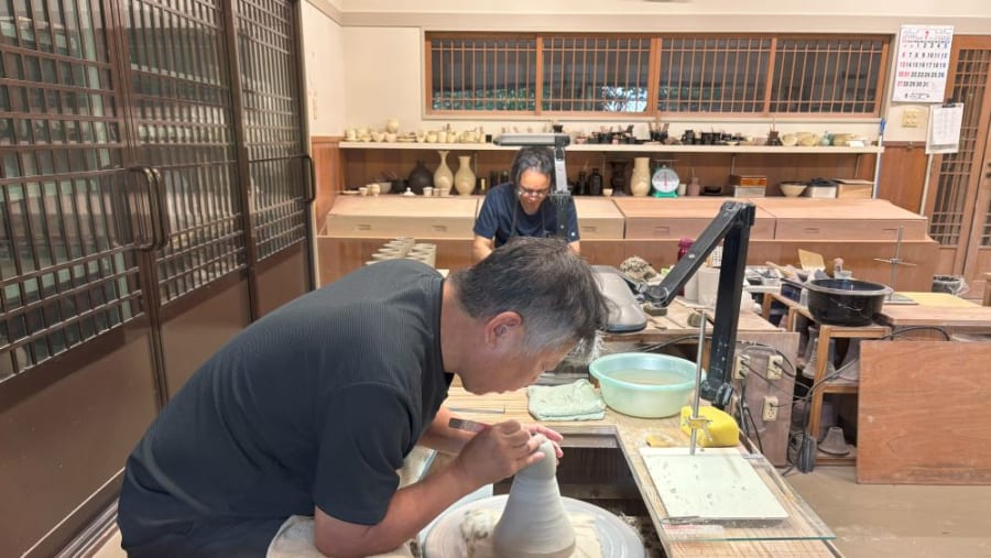Craftsmen at the pottery
