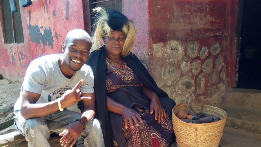 The tour guide with a Witchdoctor in Uluguru mountains!