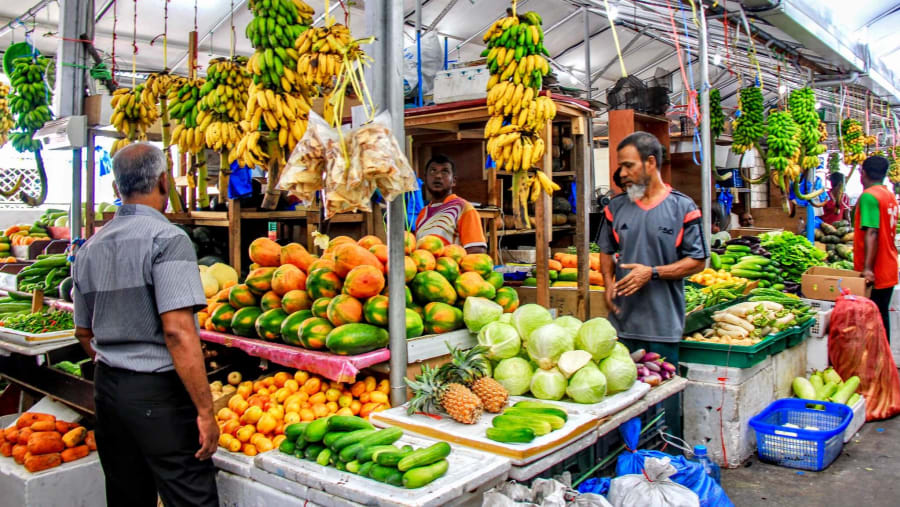 Local colourful produce market