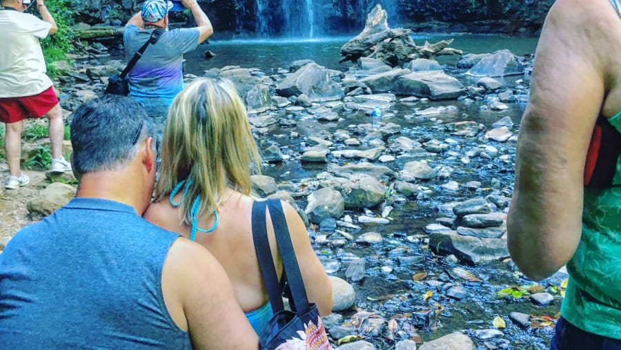 Enjoy at the waterfall