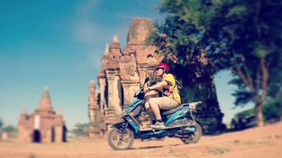 On his way