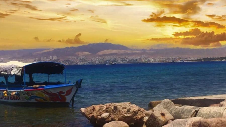 Boat ride in the Dead Sea