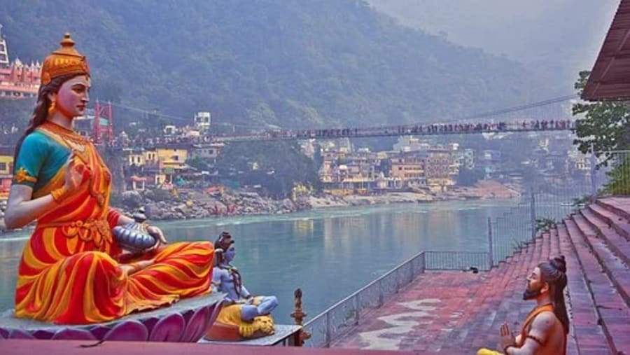 The banks of Ganga at Rishikesh