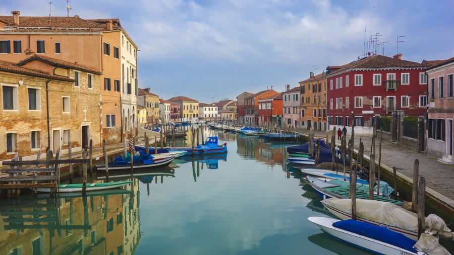 Admire the Murano glass island