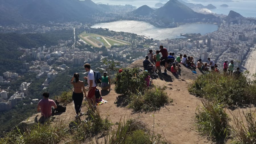 View from the top of Dois Irmaos Mountain