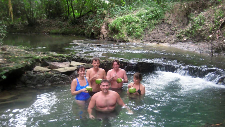 Coconut drink after tubing