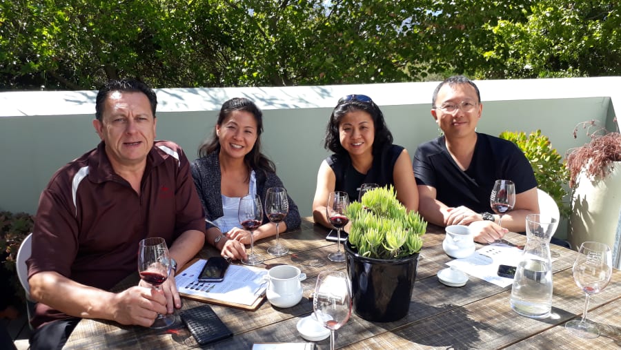 Tourists Tasting Wine