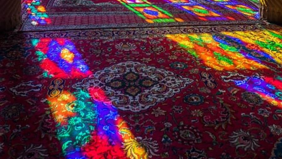 Beautiful Stained Glasses Windows Of The Pink Mosque