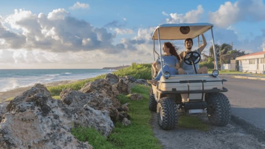 Golf cart tour of Grand Turks Island