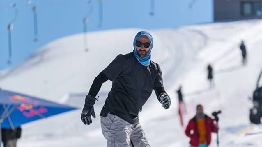 Snowboard at a winter resort