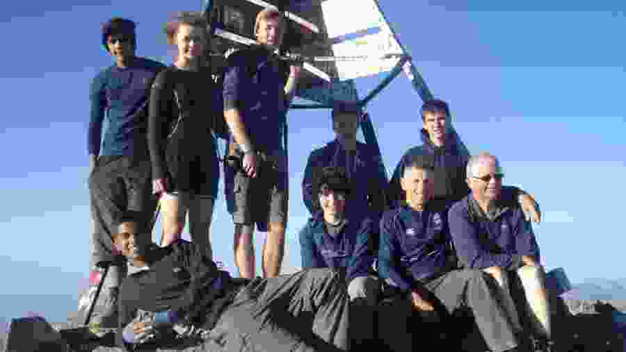 Happy faces up at the summit. 