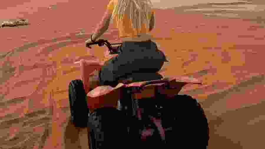 Quad biking in the desert