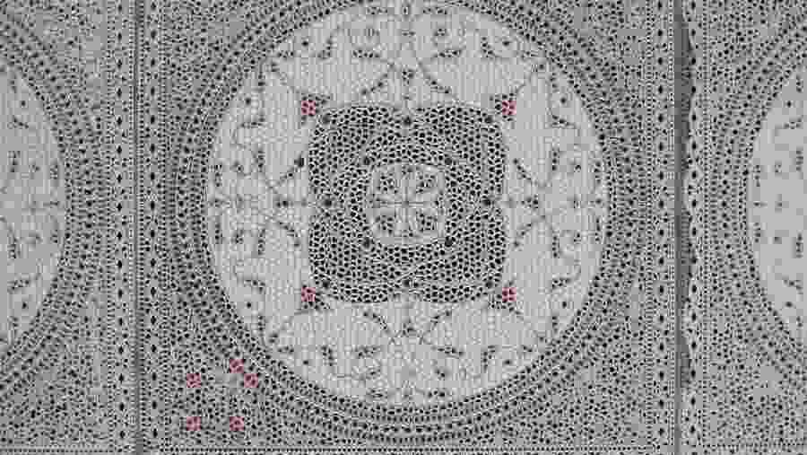 Tiles pattern on a monument 