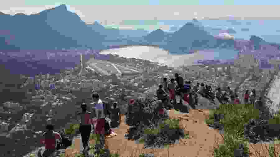 View from the top of Dois Irmaos Mountain