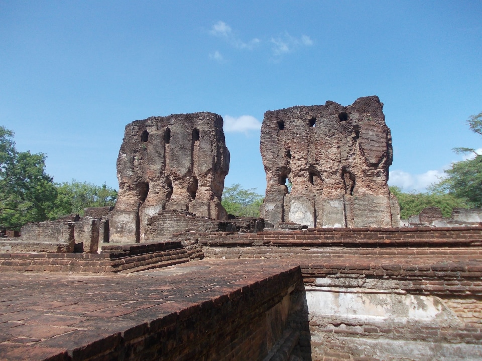 Gal Vihara carved out of a granite cliff, Polonnaruwa Vatadage, the Quadrangle ruins, Gal Potha