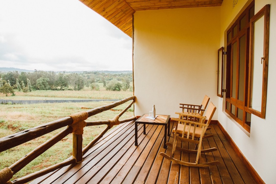 Masai Mara plains, Great Rift Valley floor, Mount Kilimanjaro silhouette