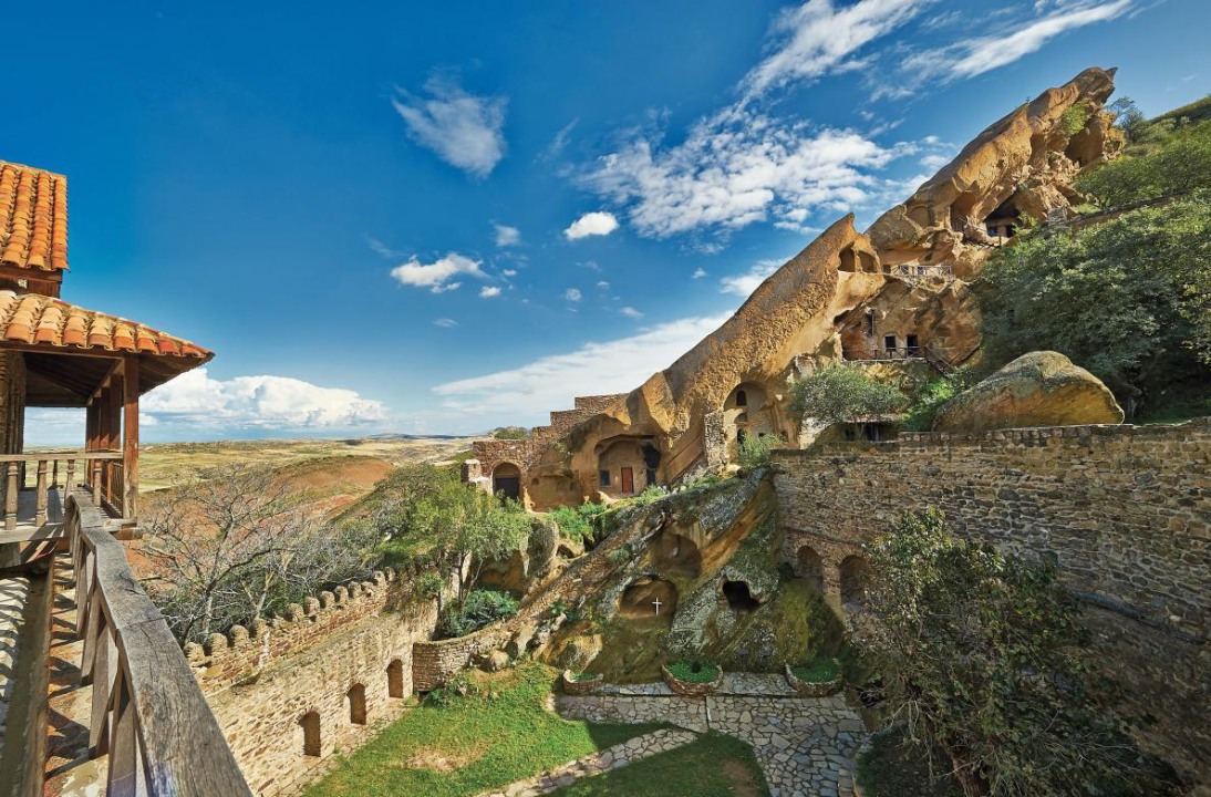 David Gareja Monastery Complex, Gareji Ridge, semi-desert slopes, Georgia-Azerbaijan border