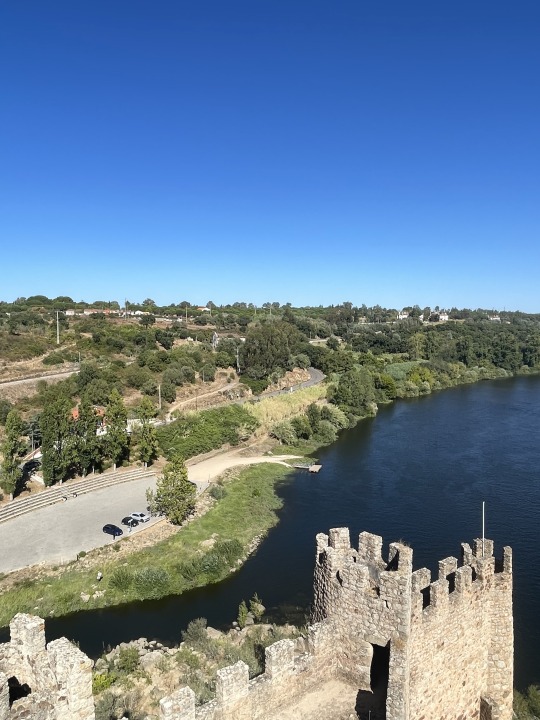 Almourol Castle, island in the Tagus River, boat crossing