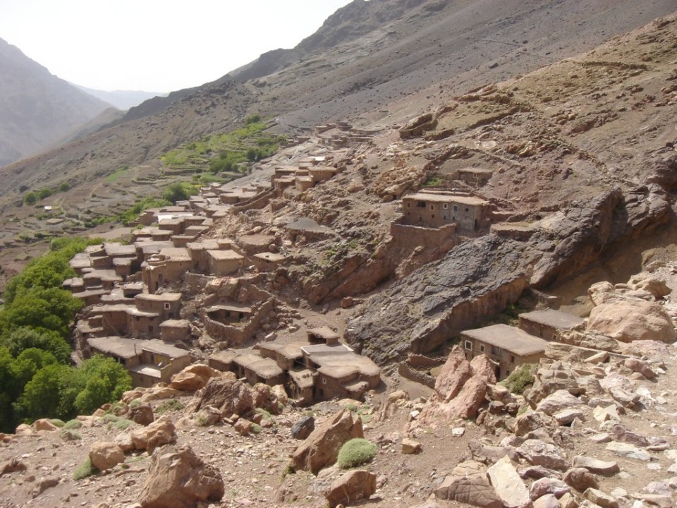 Imlil trailhead, Tizi n'Tamatert pass, Tizi n'Tacheddirt, Setti Fadma waterfall