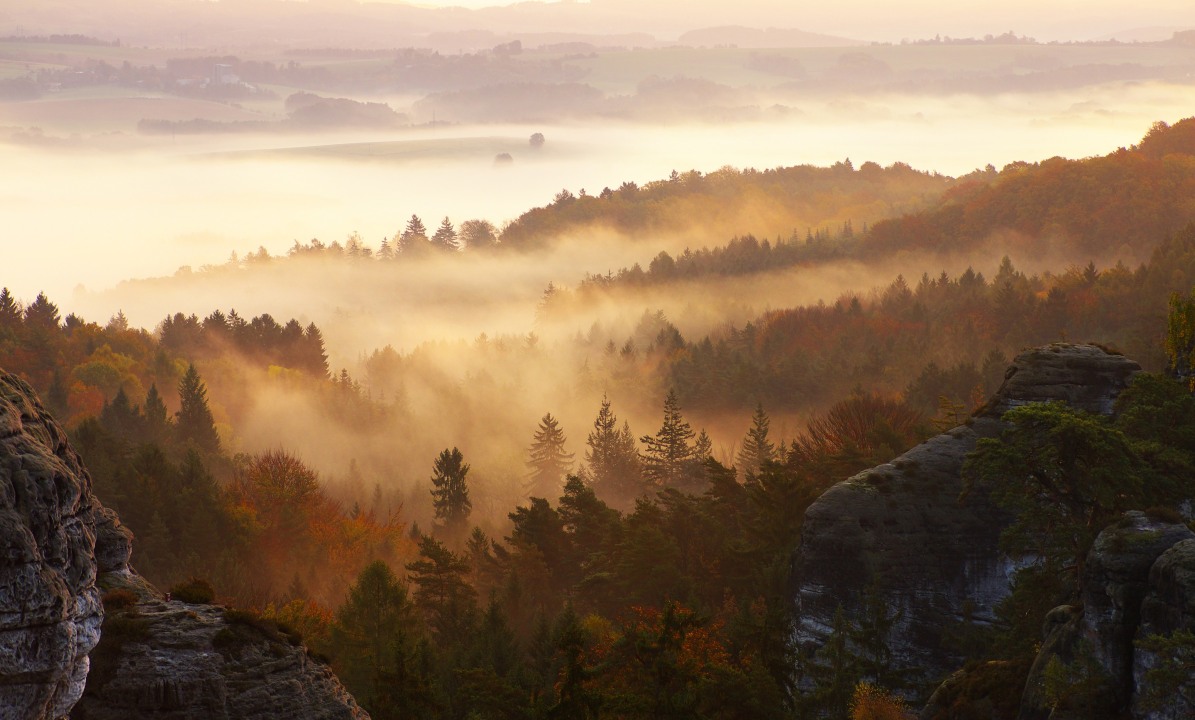 Malá Skála rock formations, castles and forests, Bohemian Paradise countryside