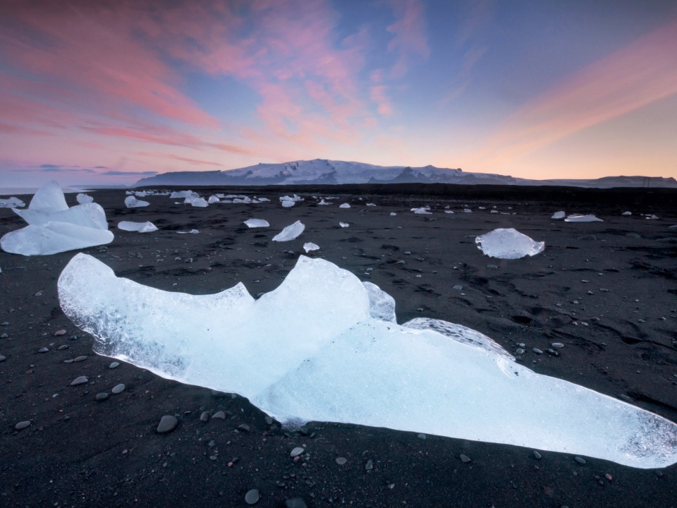 Jökulsárlón Glacier Lagoon, Diamond Beach, Breiðamerkurjökull Glacier