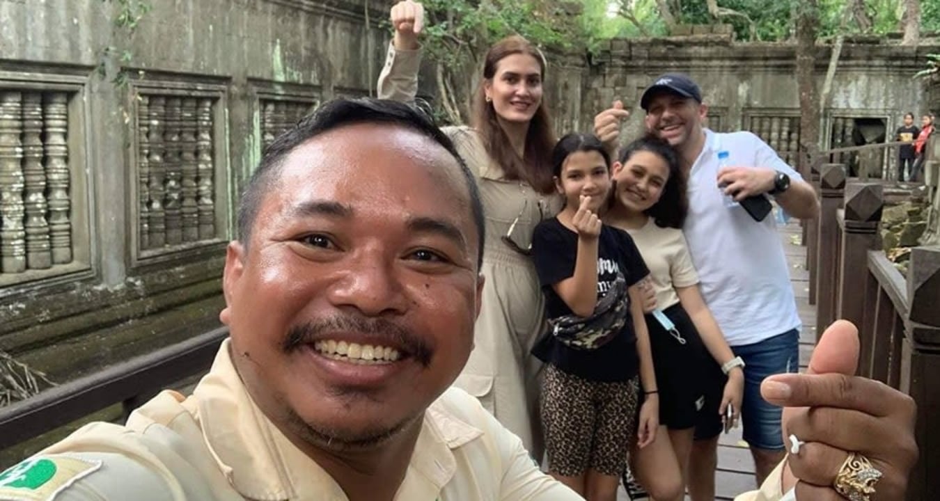 Angkor Wat at sunrise, Ta Prohm tree-covered ruins, Bayon smiling faces, Beng Mealea jungle-clad ruins