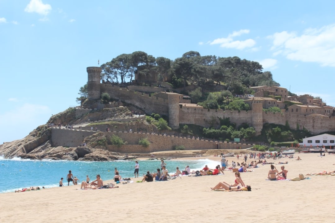 Lloret de Mar promenade, Costa Brava cliffs, Vila Vella ramparts, Saint Roma Church