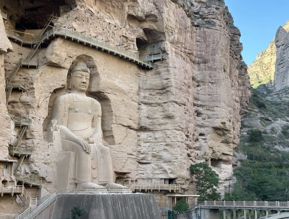 cliffside Bingling Temple Grottoes, Grand Maitreya Buddha, Liujiaxia Reservoir