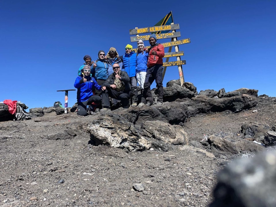 Machame Gate, alpine meadows overgrown with giant lobelia, Barafu Camp, Uhuru Peak