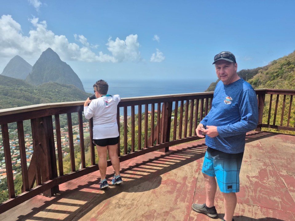the Pitons, banana plantations, the world's only drive-in volcano