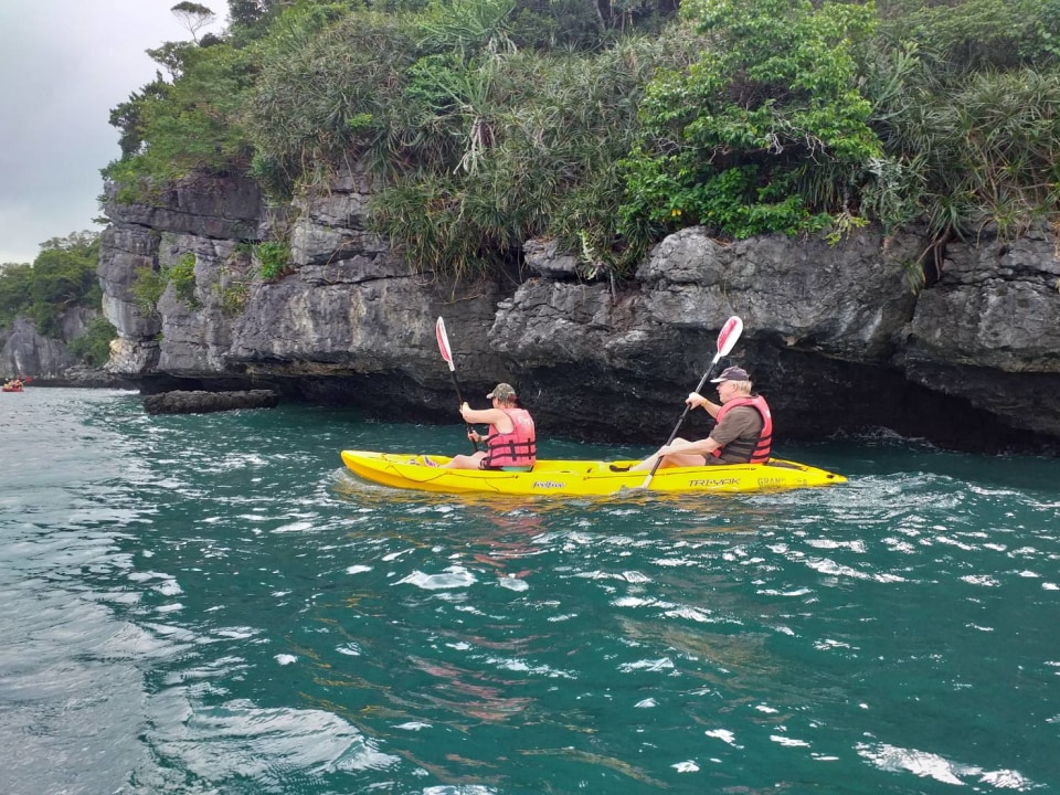 Koh Wao snorkelling, Talay Nai emerald lake, Angthong National Marine Park seascapes, Koh Samui pier